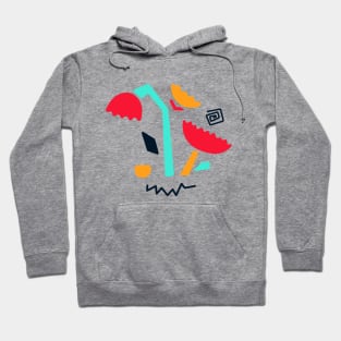 Floral Abstract Shapes Hoodie